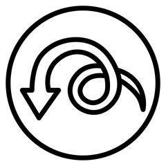 Spiral Down icon vector image. Can be used for Burnout.