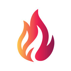 Red fire flame icons isolated on white background. Render sprite of fire emoji, energy and power concept. Red Flame Symbol Fire flame.