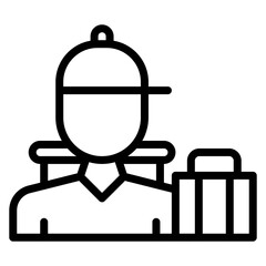 Avid Traveler icon vector image. Can be used for Urban Tribes.