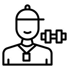 Fitness Guru icon vector image. Can be used for Urban Tribes.