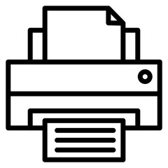 Printer icon vector image. Can be used for 3d Printing.