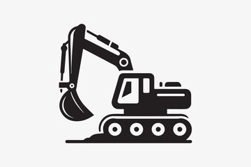 Excabator Icon Vector Art Illustration