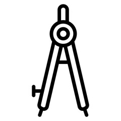 Drafting Compass icon vector image. Can be used for Engineer in Mechanics.
