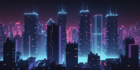 Night panorama of the city