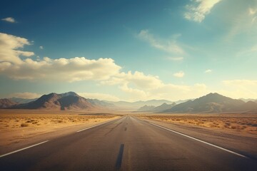 Fototapeta premium Highway road going into the distance.