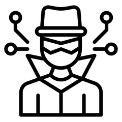Cyber inspector icon vector image. Can be used for Information Security.