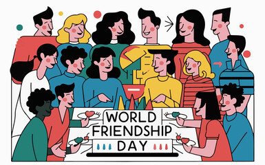 Obraz premium International Day of Friendship modern abstract illustration 