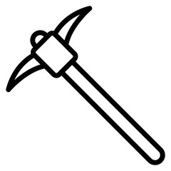 Pickaxe icon vector image. Can be used for Mining And Crafting.