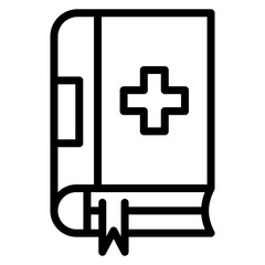 Obraz premium Patient Education Book icon vector image. Can be used for Psychiatric Hospitals.