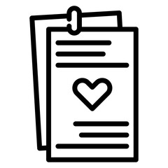 Love Notes icon vector image. Can be used for Dating App.