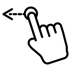 Swipe Left icon vector image. Can be used for Dating App.