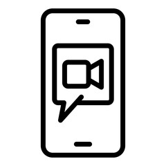 Video Call icon vector image. Can be used for Dating App.