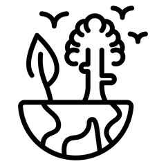 Biodiversity icon vector image. Can be used for Eco Development.