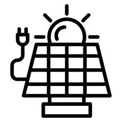 Solar Panel icon vector image. Can be used for Eco Development.