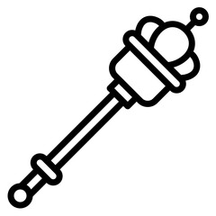 Kingdom Scepter icon vector image. Can be used for Empire.