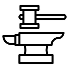 Royal Anvil icon vector image. Can be used for Empire.