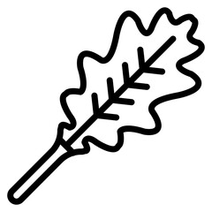 Royal Oak Leaf icon vector image. Can be used for Empire.