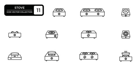 Stove icon collection,vector icon templates editable and resizable.