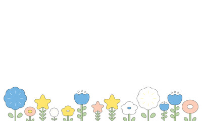 かわいいお花のイラスト