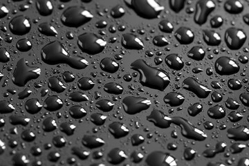 Water drops on a black background. Texture