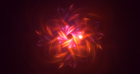 3D manual rendering abstract colorful fractal light background. Its not AI Generatd illustration.