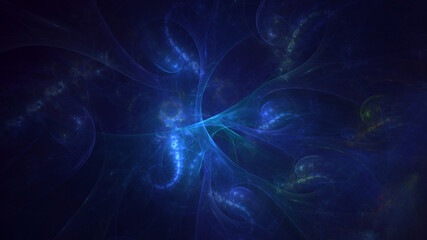 3D manual rendering abstract colorful fractal light background. Its not AI Generatd illustration.