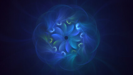 3D manual rendering abstract circle light background. Its not AI Generatd illustration.