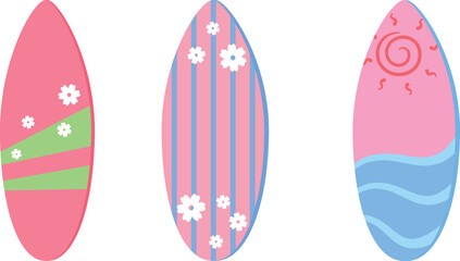 Surfboard Illustration,sports,Surfboard Various Designs