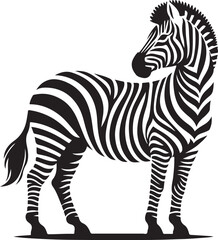 Zebra silhouette vector art work