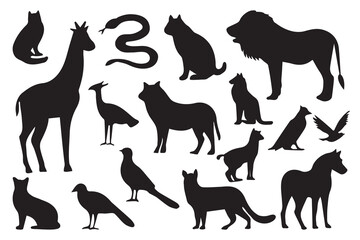 Zoo animals collection. Vector illustration