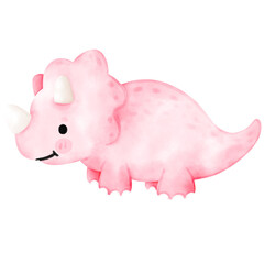 Cute Dino, Dinosaur, watercolor, illustration