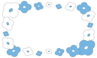 かわいいお花のフレーム