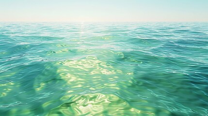 Fototapeta premium Water Gradients Bay: A 3D illustration of gradient in a bay, demonstrating the shallow and deep areas