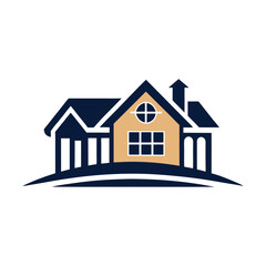 Luxury vector logo icon silhouette illustration white background.