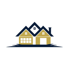 Fototapeta premium Luxury vector logo icon silhouette illustration white background.