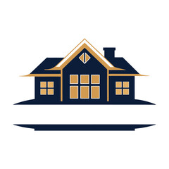 Luxury vector logo icon silhouette illustration white background.