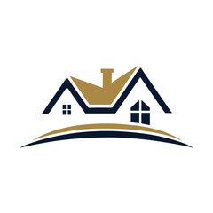 Luxury vector logo icon silhouette illustration white background.