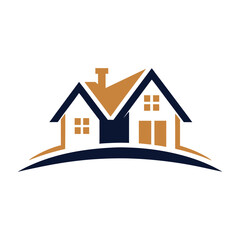 Luxury vector logo icon silhouette illustration white background.