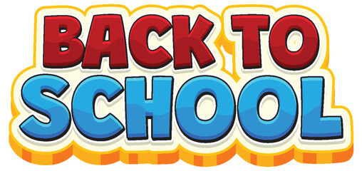 Colorful text design for school season