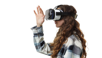 Virtual Reality Headset Technology VR Simulation metaverse hololens Experience Visualization Matrix isolated background