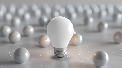 Creative ideas and innovations. Light bulbs on a black background. with copy space for business design