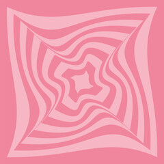 Groovy retro hallucinogen illustration. Geometric waves, surreal fantasy. Abstract pattern. Vector