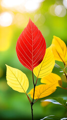 Fototapeta premium autumn leaves on the tree 