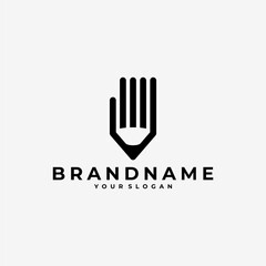 HAND ART PENCIL CREATIVE LOGO ICON ILLUSTRATION