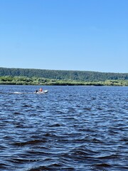 kayaking on the lake