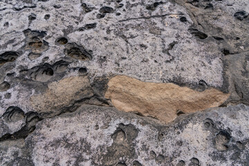  Ko Olina Beach Park, Leeward Coast of Oahu, Honolulu, Hawaii geology. Beachrock is a friable to well-cemented sedimentary rock. Salt weathering Tafoni
