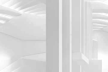 Obraz premium White Minimalist Abstract Background created with Generative AI
