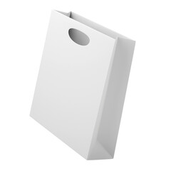 White paper shopping bag transparent
