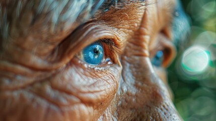 Close-up photo of an elderly persons eye