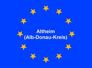 Illustration einer Europaflagge mit der Aufschrift 